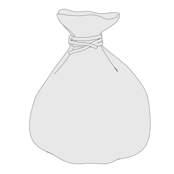 お金の袋の漫画のイメージ — ストック写真