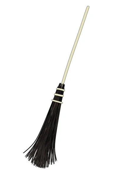 Cartoon image of besom tool — Stock Photo, Image