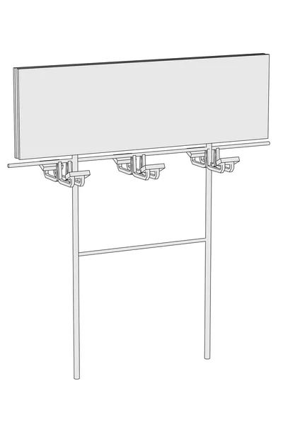Cartoon image of billboard desk — Stock Photo, Image