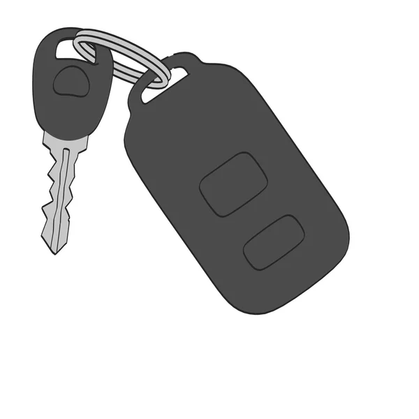 Cartoon image of car key — Stock Photo, Image