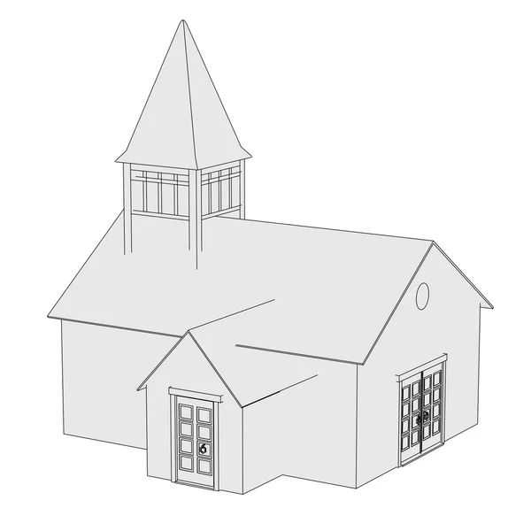 Cartoon image of medieval house — Stock Photo, Image