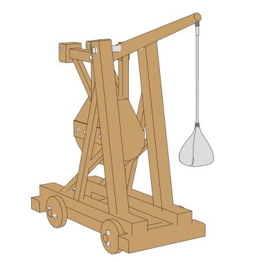 karikatür resim trebuchet silah