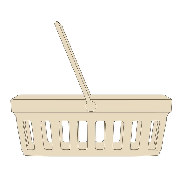 Cartoon image of basket (shop) — Stock Photo, Image