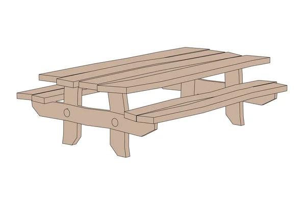Cartoon image of park bench — Stock Photo, Image