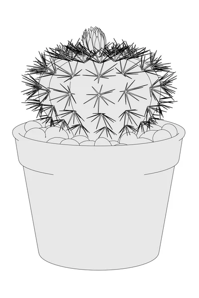 Cartoon afbeelding van de cactus bloemen — Stockfoto