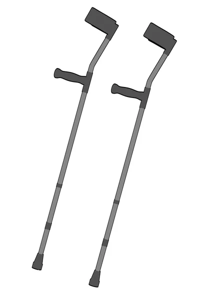Cartoon image of crutches (medical) — Stock Photo, Image