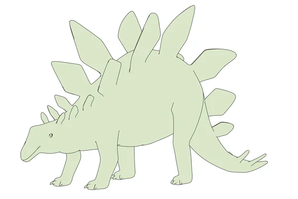 Cartoon image of stegosaurus dino — Stock Photo, Image