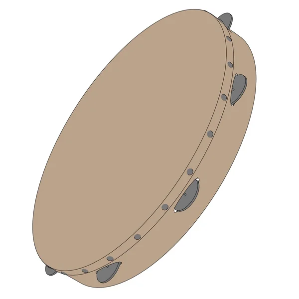 Карикатура на тамбуриновый барабан — стоковое фото