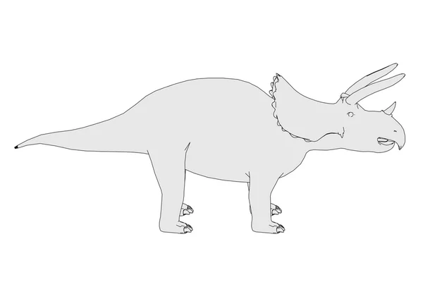 トリケラトプス恐竜の漫画のイメージ — ストック写真