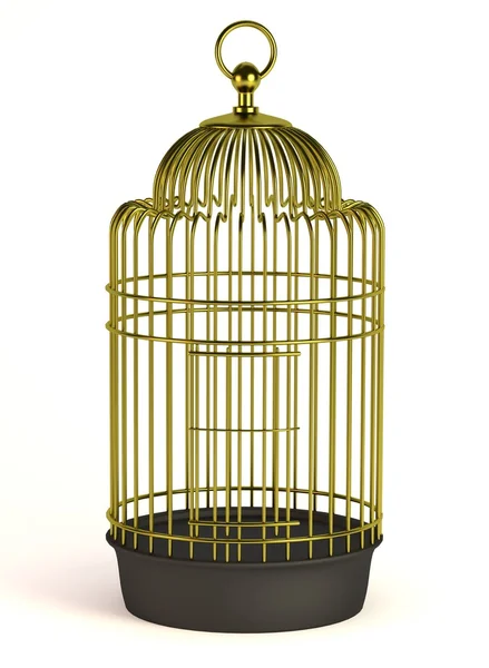 Rendering realistico 3d di gabbia per uccelli — Foto Stock
