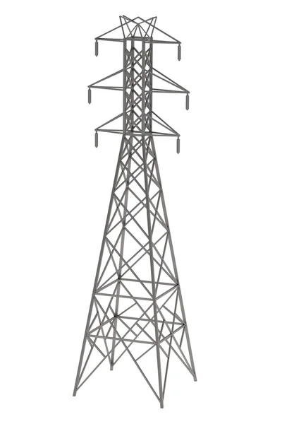 Реалистичный 3D рендеринг линии электропередач — стоковое фото