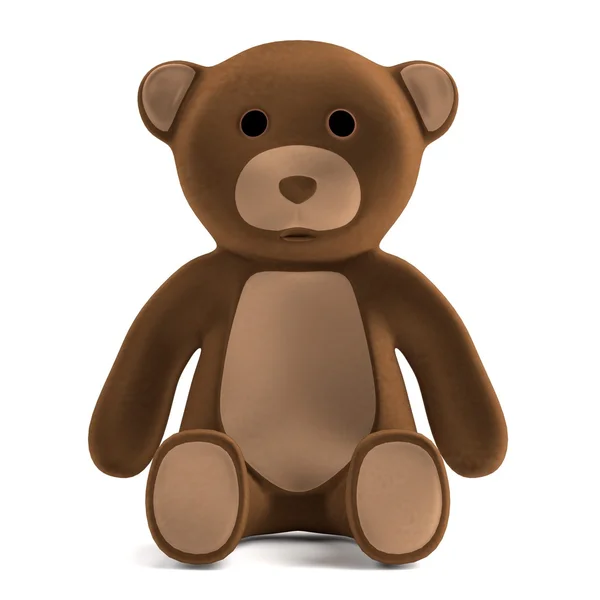 Render 3d realistis dari teddy bear — Stok Foto