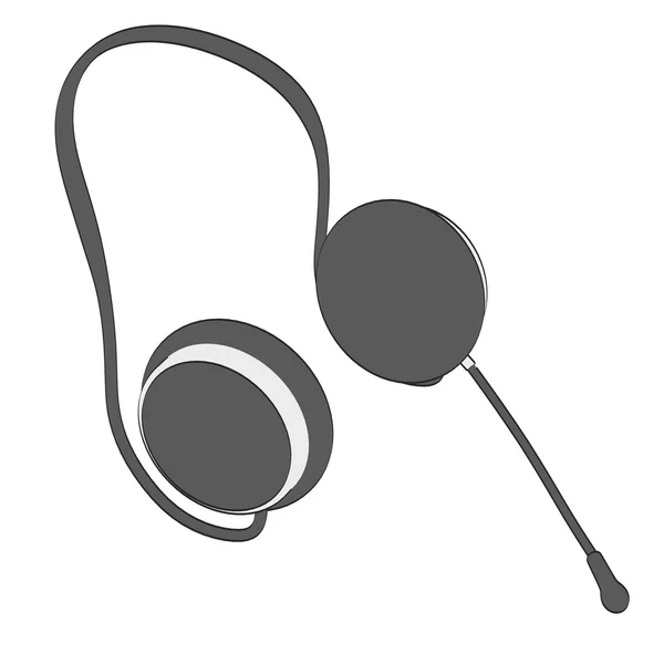 Imagem de desenhos animados de fones de ouvido 2d — Fotografia de Stock