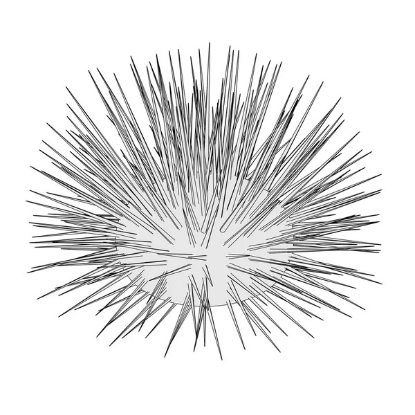 Cartoon image of sea urchin — Stock Photo, Image