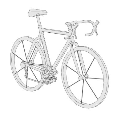 Klasik Bisiklet çizgi film resim