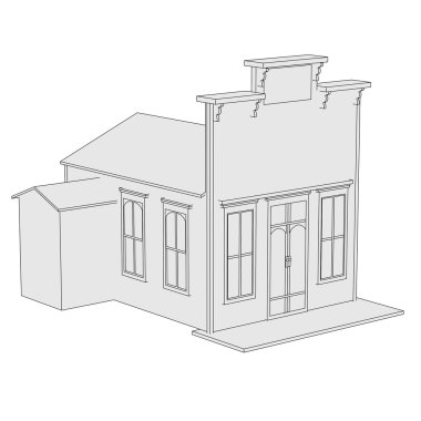 Batı ev çizgi film resim