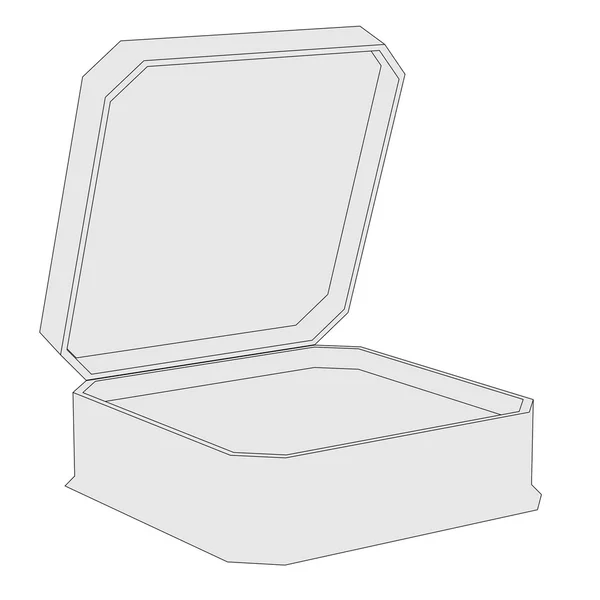 Tecknad bild av liten låda — Stockfoto
