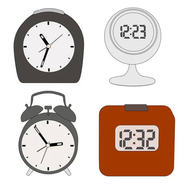 Imagen de dibujos animados de los relojes de alarma — Foto de Stock