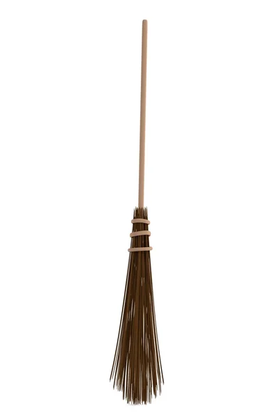 Realistic 3d render of besom — Stock Photo, Image