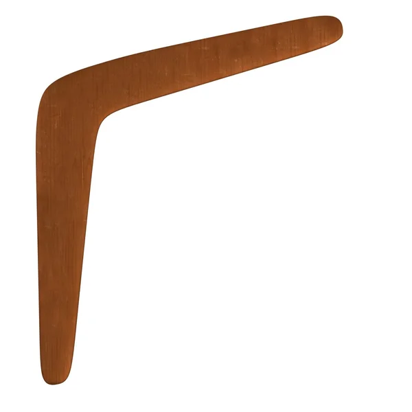 Realistische 3D-Darstellung des Bumerangs — Stockfoto