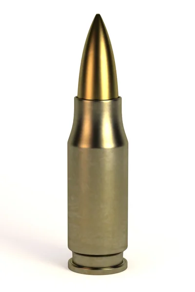 Realistic 3d render of bullet — Stock Photo, Image