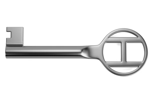 Realistic 3d render of key — Stock Photo, Image