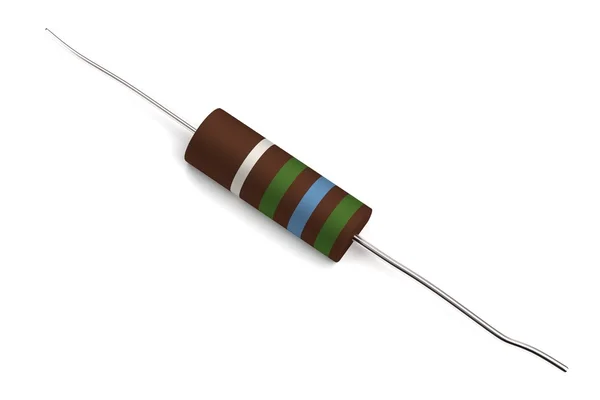 Realistic 3d render of resistor — Stock Photo, Image