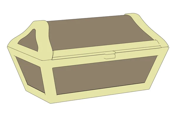 Cartoon image of antique chest — Stock Photo, Image