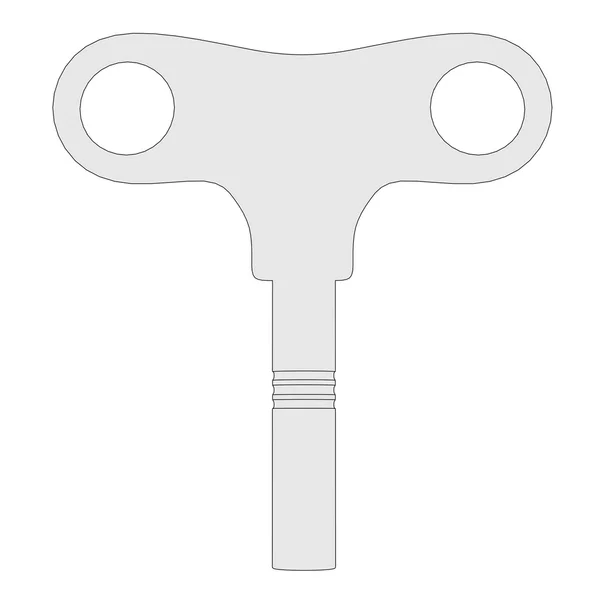 Cartoon image of clock key — Stock Photo, Image