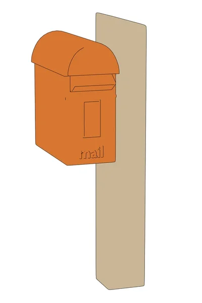 Cartoon image of mail box — Stock Photo, Image