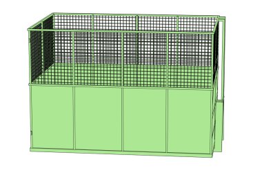 cartoon afbeelding van vuilnis container