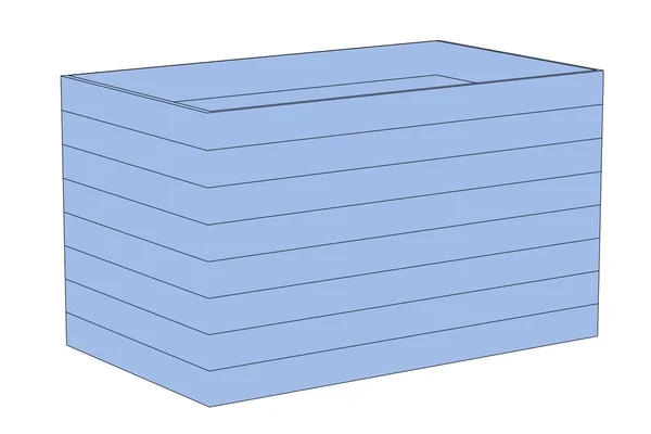 Cartoon image of storage box — Stock Photo, Image