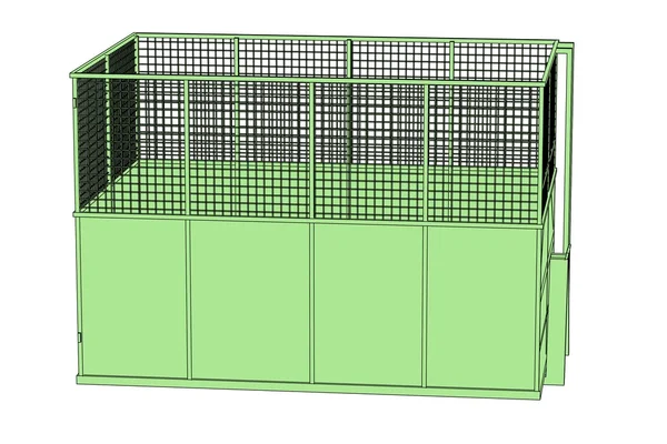 Cartoon afbeelding van vuilnis container — Stockfoto