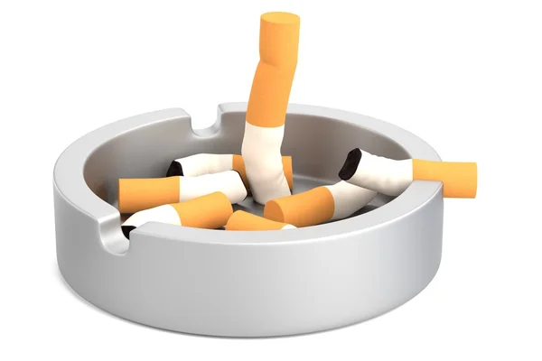 Realistic 3d render of ashtray — Stock Photo, Image