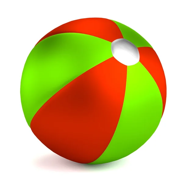 Realistic 3d render of beach ball — Stock Photo, Image