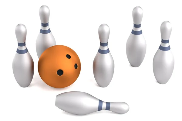 Valósághű 3d render a bowling — Stock Fotó