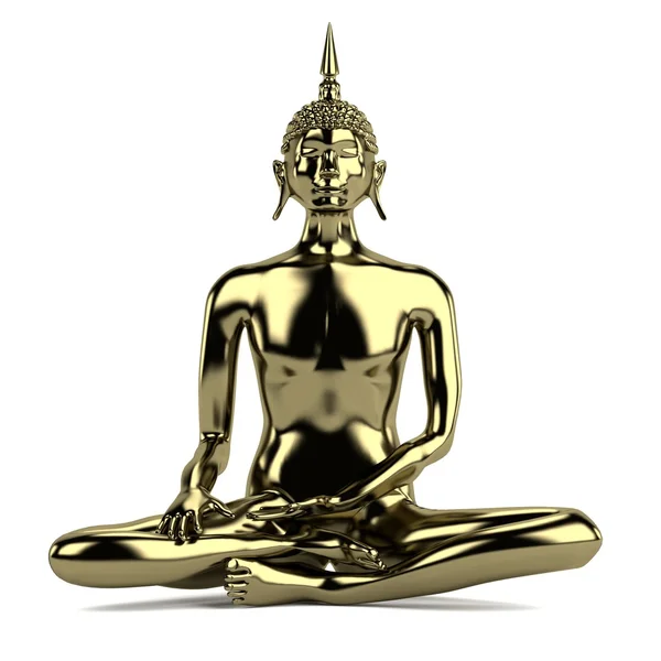 Refelic 3d render of buddha — стоковое фото