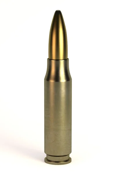 Realistic 3d render of bullet — Stock Photo, Image