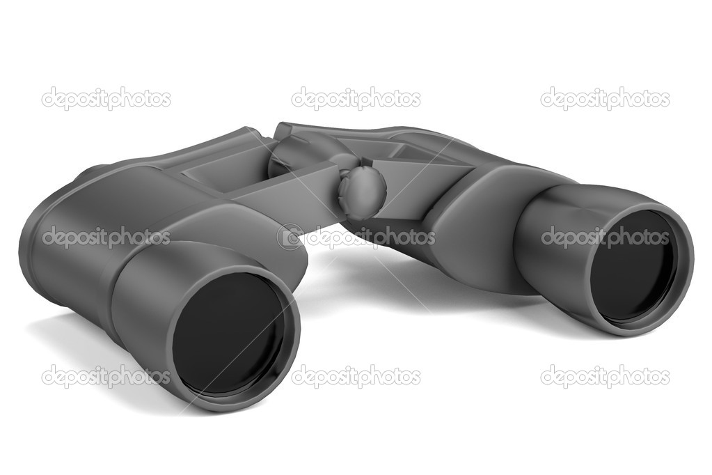 Realistic 3d render of binoculars
