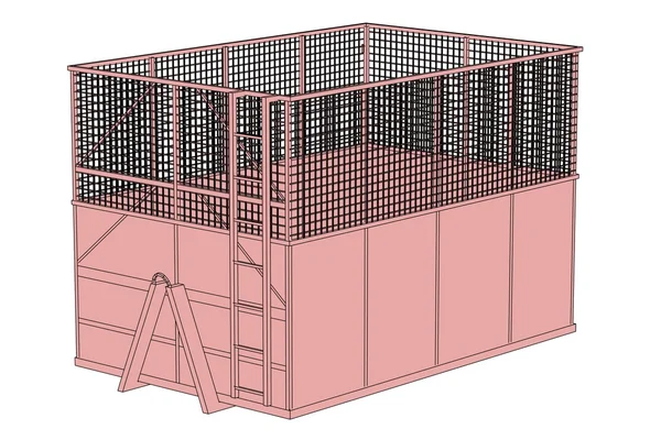 Karikatur eines Müllcontainers — Stockfoto