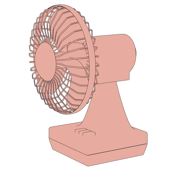 Dibujos animados ilustración del ventilador del hogar —  Fotos de Stock