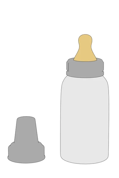 Desenhos animados ilustração de mamadeira — Fotografia de Stock