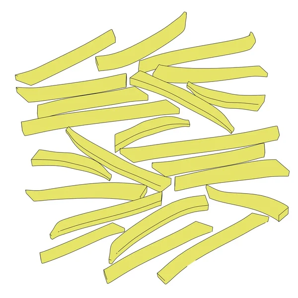 Cartoon image of pomes frites — Stock Photo, Image