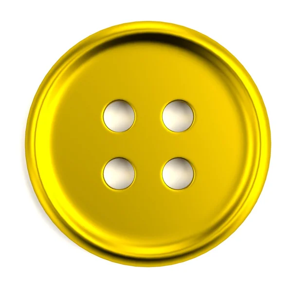 Realistic 3d render of button — Stock Photo, Image