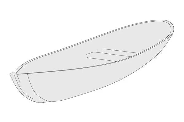 Cartoon image of little boat — Stock Photo, Image