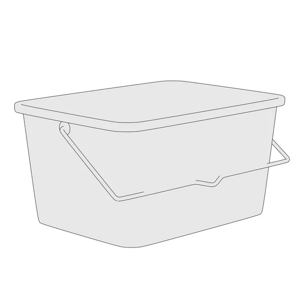 Imagem dos desenhos animados de balde de água — Fotografia de Stock