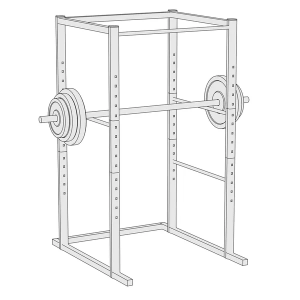 Cartoon image of fitness cage — Stock Photo, Image