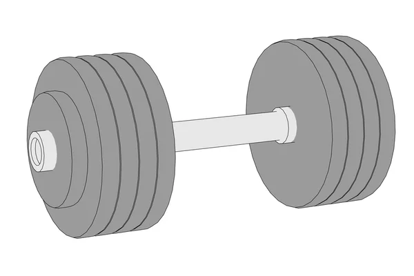 Cartoon illustration of weights (fitness) — Stock Photo, Image