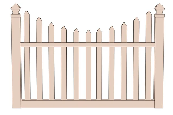 Dibujos animados ilustración de valla (barandillas ) —  Fotos de Stock
