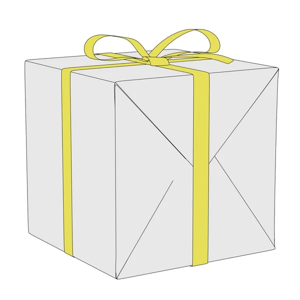 Cartoon image of gift box — Stock Photo, Image